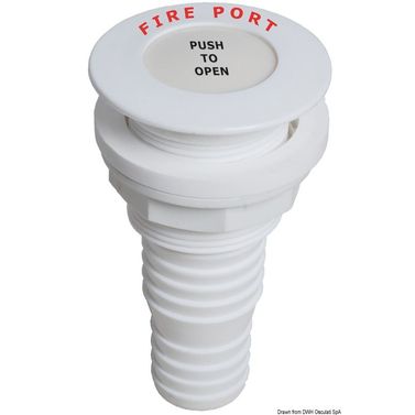 Fire Port rak med slangadapter 32/38mm
