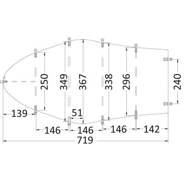 Yleispresenning 580/650 x 250 cm harmaa 300D