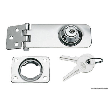 Lukittava salpahaka avaimella 80x30 mm