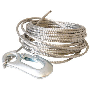 Teräslanka 5 mm x 7,5 m ruostumaton koukulla Teräslanka 5 mm x 7,5 m ruostumaton koukulla