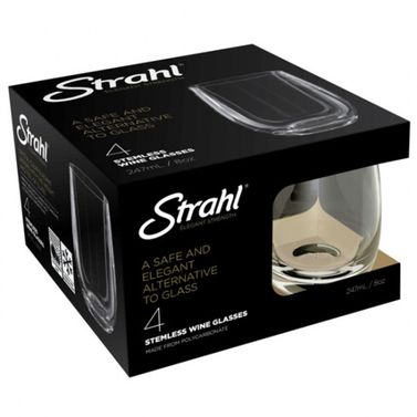 Strahl jalaton viinilasi, 247ml. 4kpl