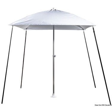 PARASOL hopfällbart solparasoll för båt, vitt