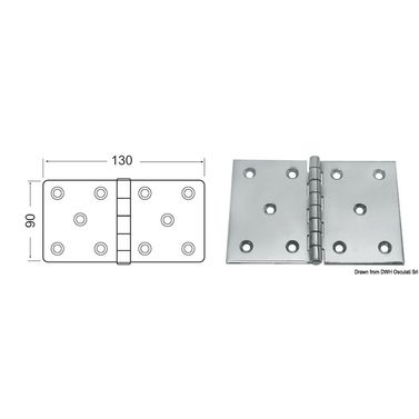 Ruostumaton terässarana 130x90 mm