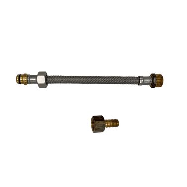 Fleksibel slange med 13 mm nippel Tømning