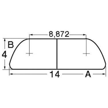 Puolipyöreä AISI316-profiili 14 mm