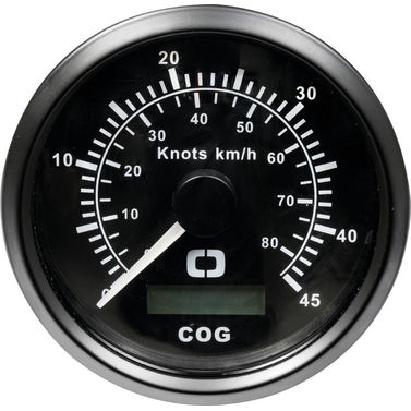 Hastighetsmåler med GPS-kompass svart/svart
