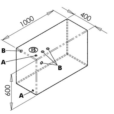 Spillvattentank 215 l