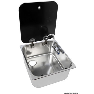 Diskho med tonat glaslock 352x322x146 mm