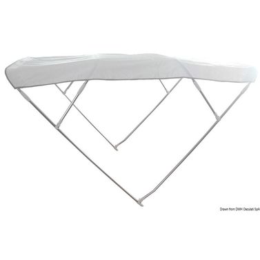Bimini Depth 4-bågars soltak 175/185 cm vit