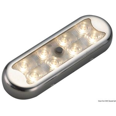 Bimini compact kattovalo 8 HD LEDs, tasainen pohja kytkimellä