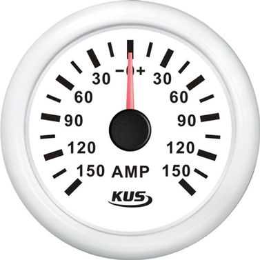 KUS amperemeter Hvid med 150A Shunt