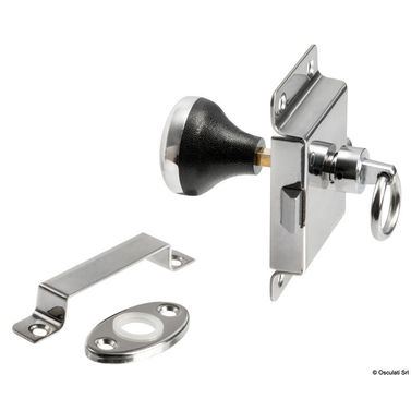 Lås i forkrommet messing for WC 95x57 mm