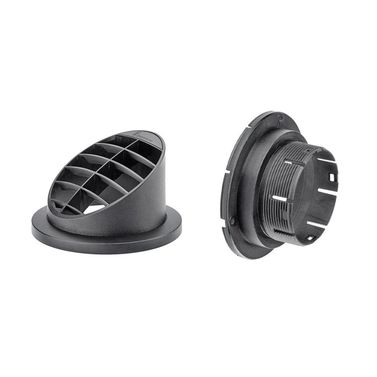 Eksosrør 60 mm åpent 30° HIGH Svart