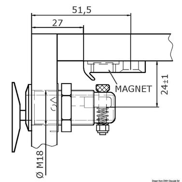 Flush Lock oval Typ A magnetisk