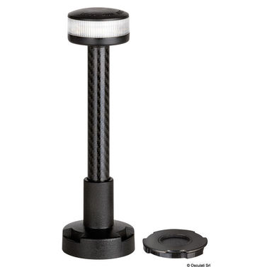 360° trådløs hvit lanternestang, plastbase 60 cm