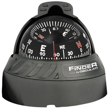 Finder kompas 2" 5/8 topmonteret sort/sort