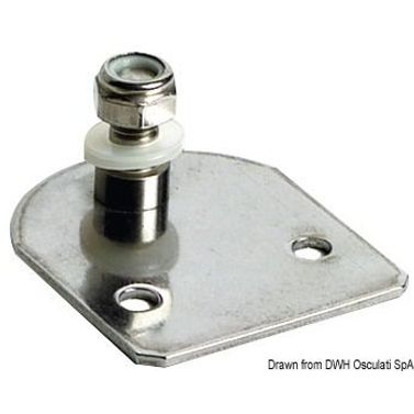 Plan fästplatta med 8 mm gängad tapp