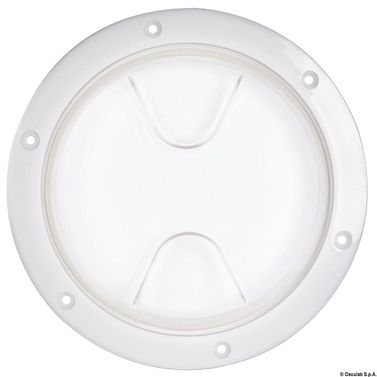 Inspektionsluge med skruelås transparent 125 mm