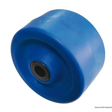 Siderulle blå 135x75 mm Ø hull 22 mm