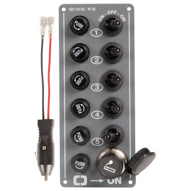 Elpanel 5 brytere + sigarettennerkontakt