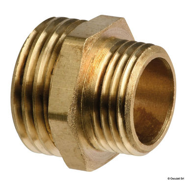 Dobbeltnippel i messing 1"1/2 x 2"