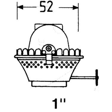DHR-brännare i mässing för 1" oljelampa