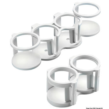 Udklappelig glas-/kop-/dåseholder 2/4 kopper