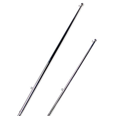 Speilpolert SS flaggstang med sluttkule 610 mm