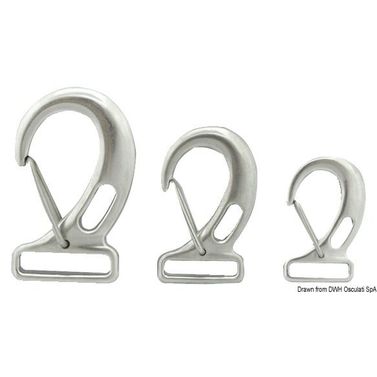 Karabinhage AISI 316 til rem 52x26 mm