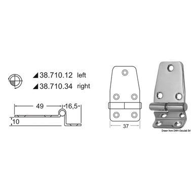 Ulokesarana vasen 65,5x37 mm