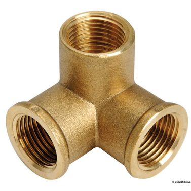 3-veis kobling i messing 1/2"