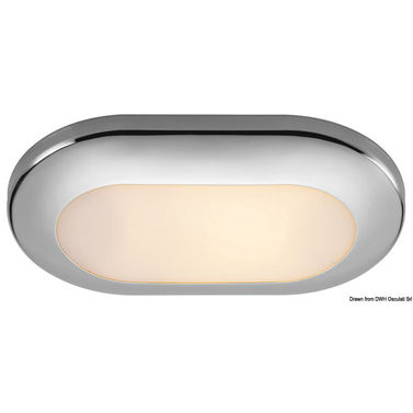 Phad spegelpolerad infälld taklampa 12/24V 5W