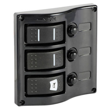Kontrolpanel 3 indbyggede vippeafbrydere pol.graphite