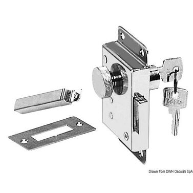 Forkromet messinglås venstre 30 mm
