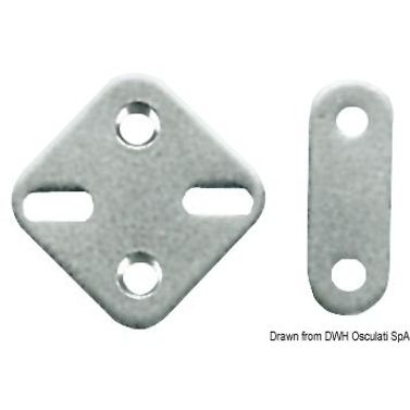 Rostfri platta 44x44 mm