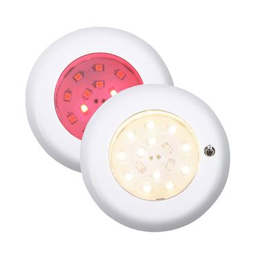 Nova SMD LED Lampa Rött/Vitt Ljus m Brytare, Vit