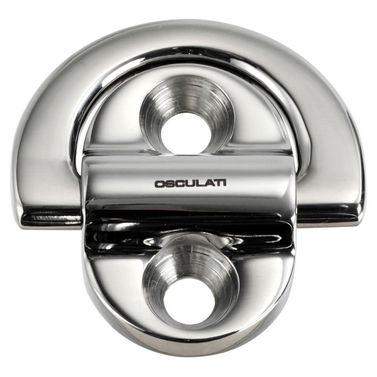 Nedfældelig padeye 45x45 mm 6 mm ring (2 huller) Brudbelastning kg 1800