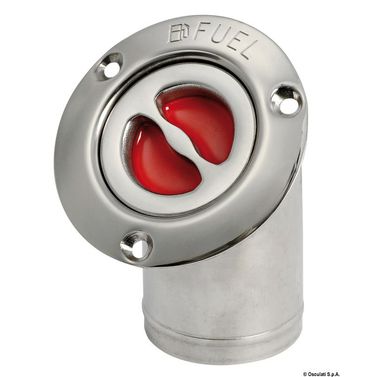 FUEL dæksfyldning poleret SS 45° vinklet 50 mm