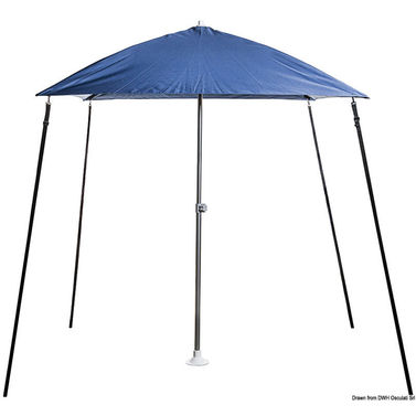 PARASOL sammenleggbar parasoll for båt, marineblå