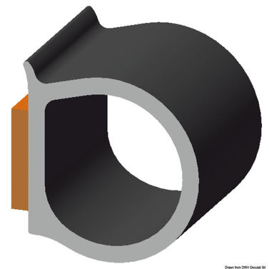 Itseliimautuva musta EPDM-profiili