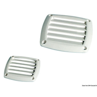 ABS ventilrist 125 x 125 mm hvit