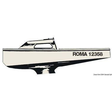Selvklæbende plastbogstav N hvid 20 cm