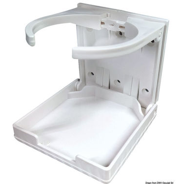 Fällbar plastmugghållare 100x95 mm