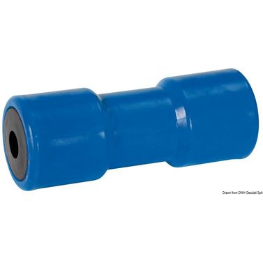 Blå sentral kjølrulle 200 mm Ø hull 21 mm