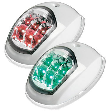 Evoled lanternor i vit ABS, babord + styrbord (Blister)