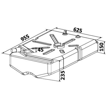 Drivstofftank PE 100 l