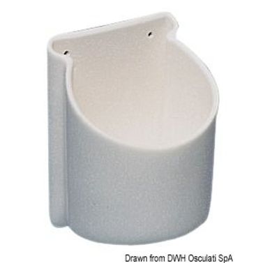 Glas- og dåseholder PVC hvid 100 mm Ø 72 mm