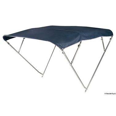 4-bågars hög bimini AISI316 200/210 cm marinblå