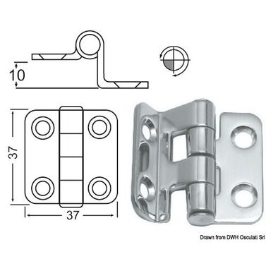 Overhengshengsel 37x37 mm