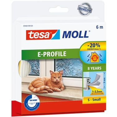 TESA Tætningsliste E-profil 4x9mm x 6m